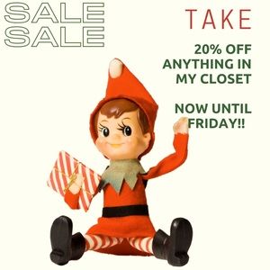 Christmas sale! Take 20% off any item! Now until Friday! Just add to bundle